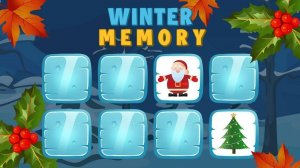 Winter Memory Match Pairs Puzzle