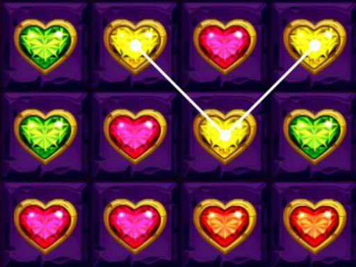 Heart Gems Connect Puzzle Game