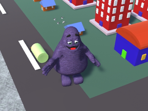 Grimace Shake City Chaos Online Puzzle Game