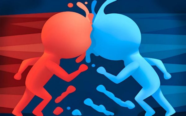 Blue And Red Man: Crowd Runner