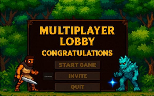 Multiplayer Lobby: Retro Brawler